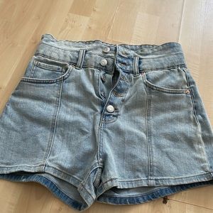 High waisted jean shorts